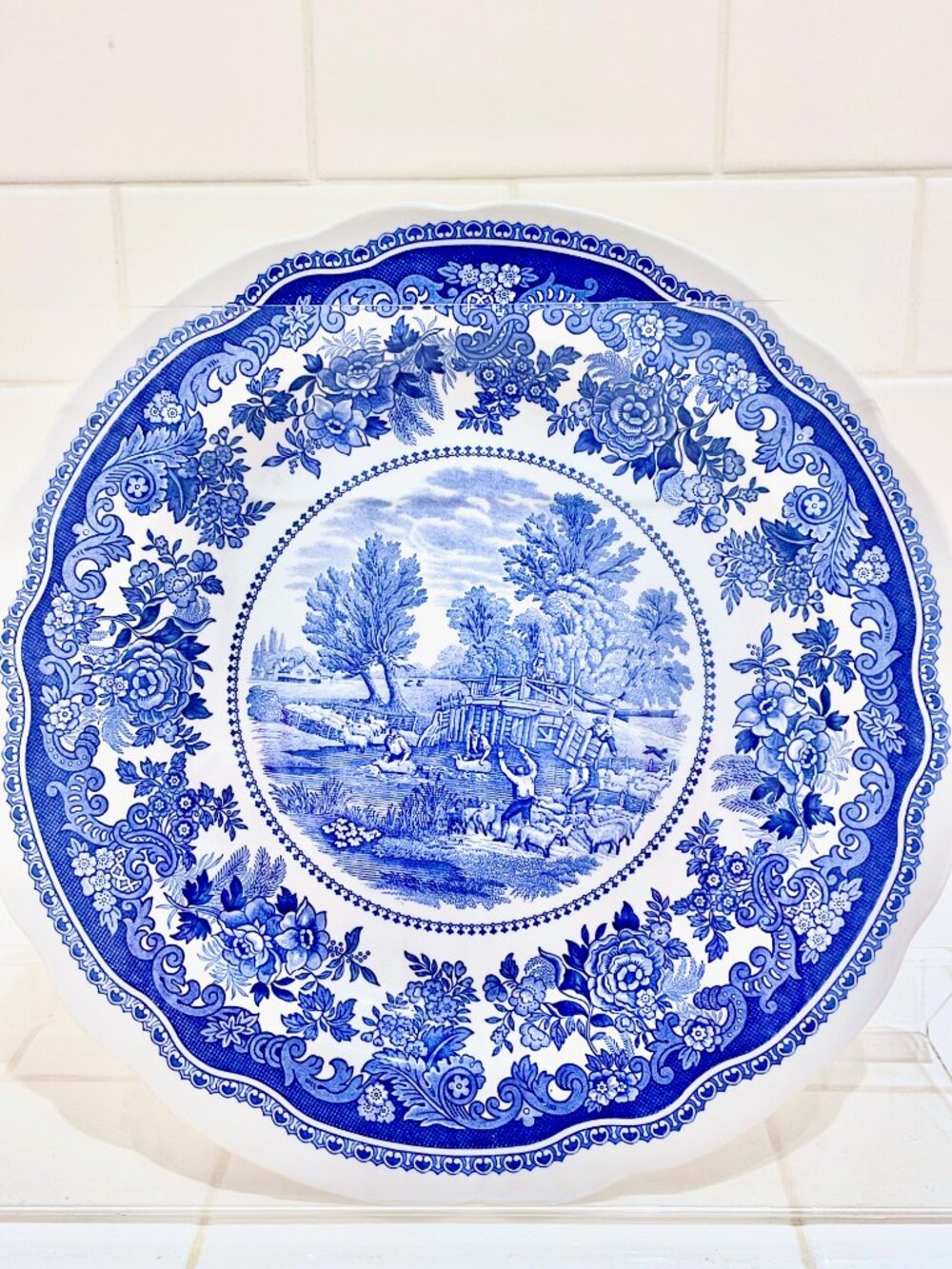 Spode Blue Room "Shepard's Crossing" English Countryside Collector Plate
